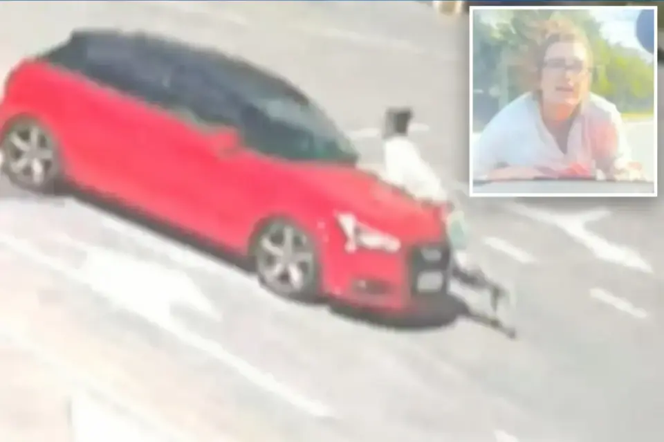 Gold Coast road rage moment: woman clings to bonnet of moving car as it speeds away
