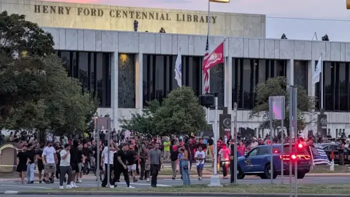 Protest outside Dearborn City Council triggers police action and arrests