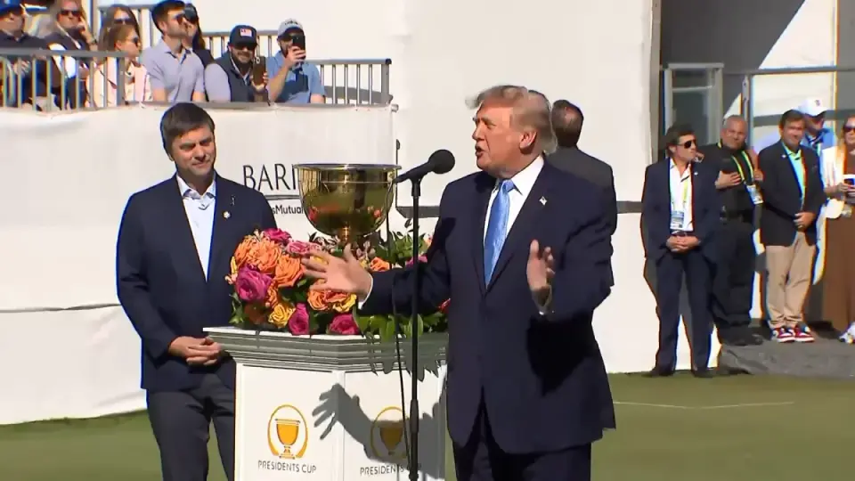 Trump’s Medinah Visit Sparks Security Surge and Protests at Presidents Cup Finale