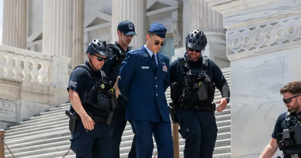 Air Force Major Arrested After Advocating Impeachment at Capitol