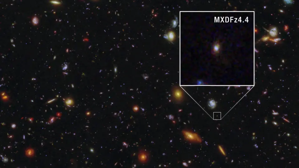 Hubble uncovers a distant galaxy that pierced the early universe's hydrogen fog