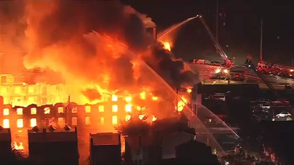 Six-alarm blaze forces evacuations in Allentown commercial district