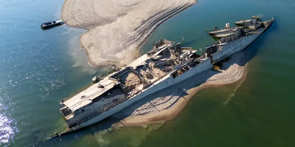 Record Drought Exposes WWII Ships and Mammoth Bones in Europe