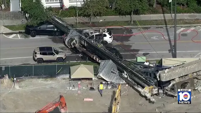 Brickell piling rig collapse hospitalizes four, road closed