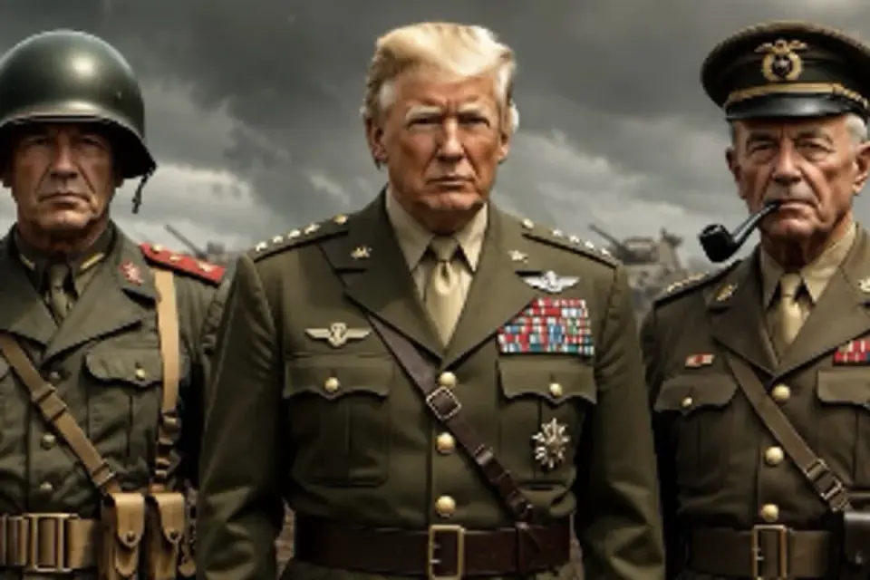 Trump posts doctored image of himself as a military general amid draft controversy
