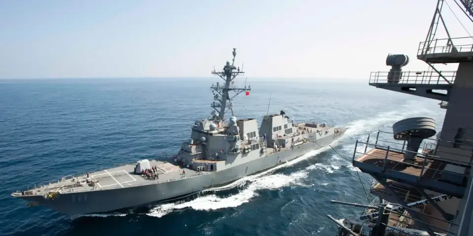 US Destroyer Halts Iranian-Flagged Blockade Runner With Inert Rounds