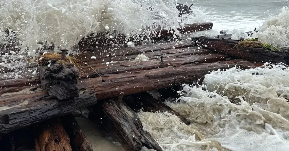 Nor'easter uncovers 1884 Warren Sawyer shipwreck on Nantucket's shifting shore