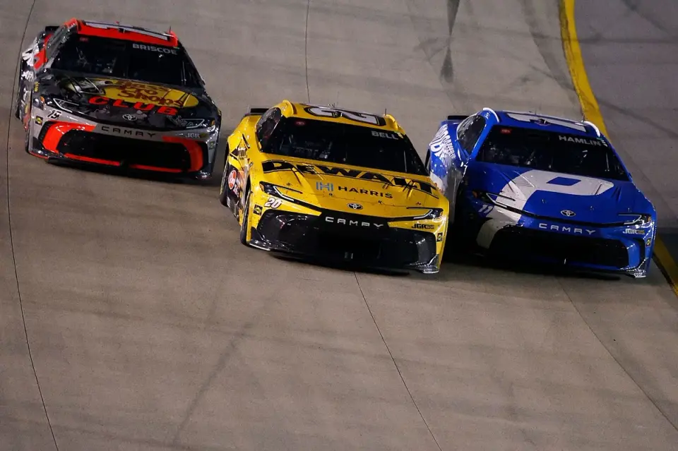 Hamlin seals wild Nashville Cup win as JGR sweeps the podium