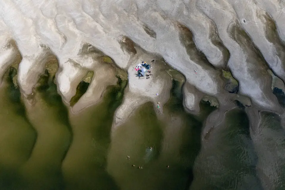 Heat waves drain Europe’s rivers to record lows, satellite images reveal