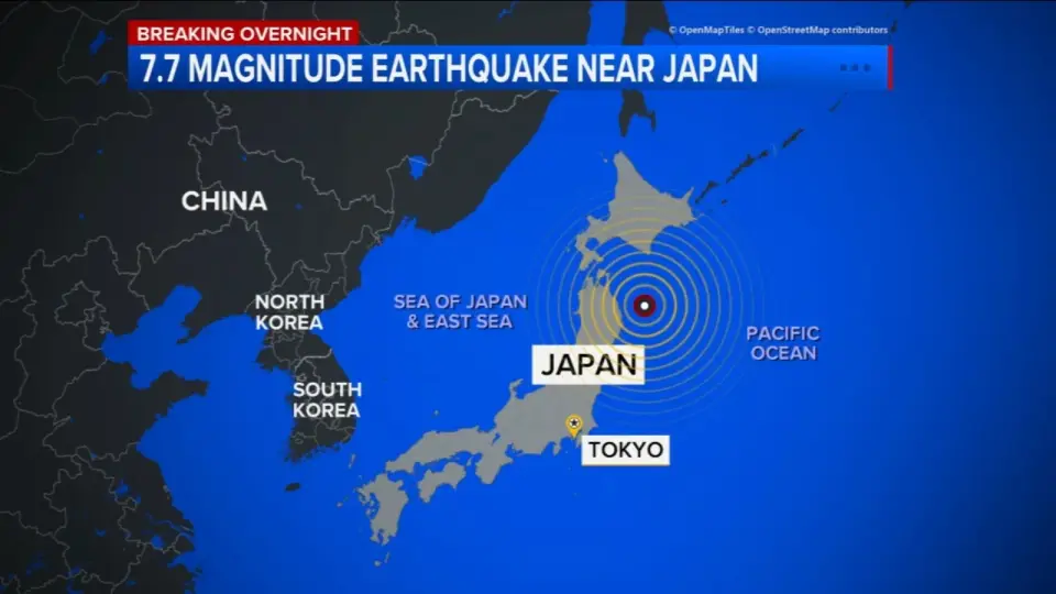 Japan 7.7 quake triggers brief tsunami alert and mega-quake risk advisory