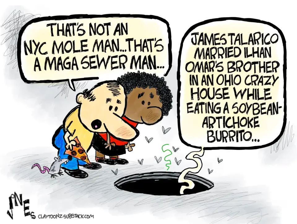 Clay Jones Cartoon Satirizes MAGA Movement as a 'Sewer'