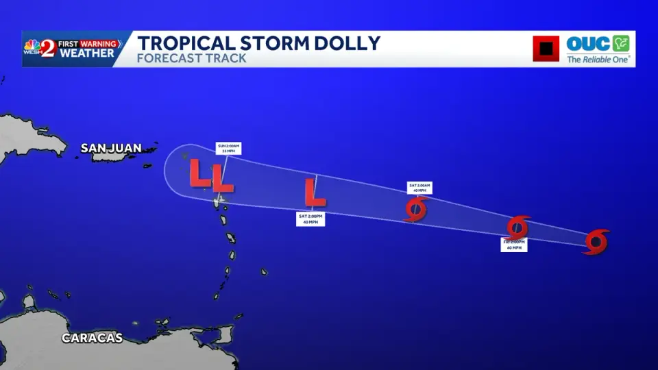 Caribbean Braces for Heavy Rain as Dolly Weakens