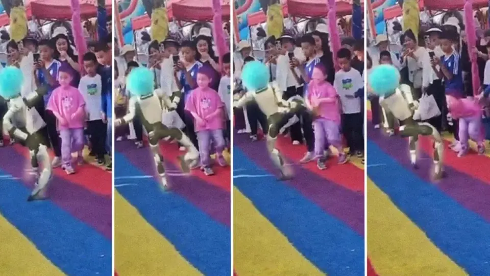 Humanoid Robot Delivers Kick at Chinese Event, Video Sparks Online Outcry