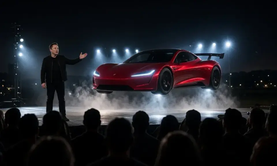 Tesla Unveils Long-Delayed Roadster at SpaceX Site as Musk Addresses Amazon Bot Block