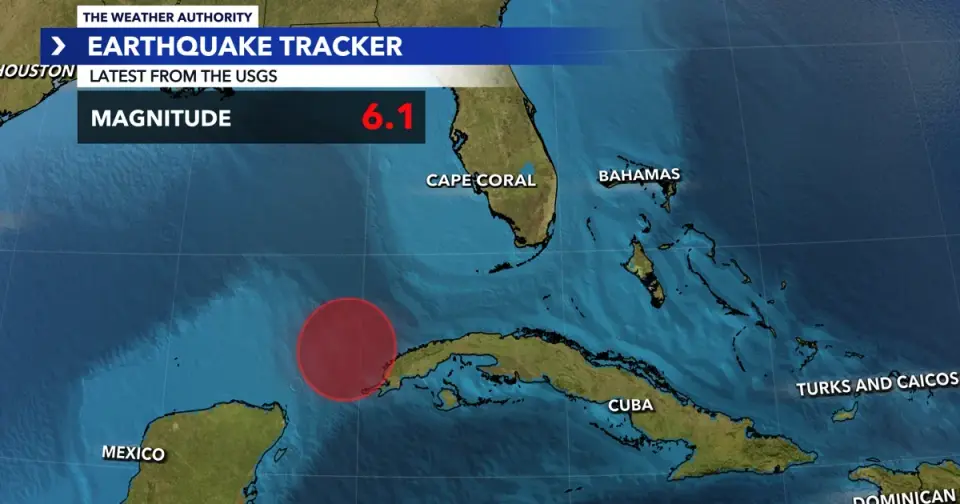 SWFL Feels Tremors as 6.1‑Magnitude Quake Off Cuba Hits Nearby Waters