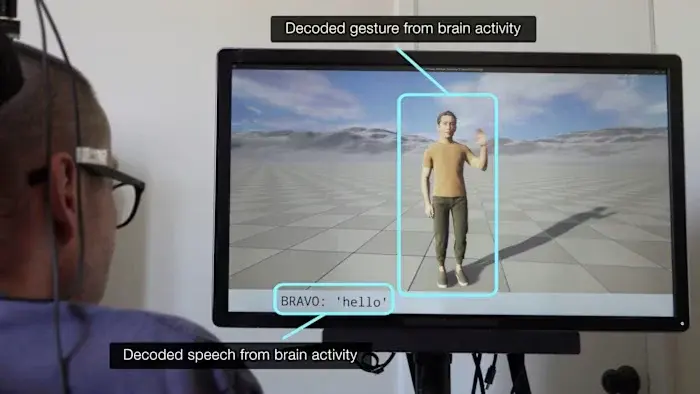 A single brain implant lets paralysed patients speak and gesture through a digital avatar