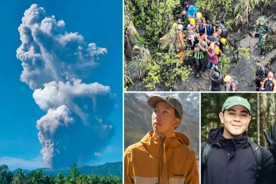 Hikers found dead clinging to each other after Dukono eruption