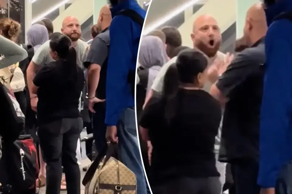 Protective dad steps in to defend traveling teen girls from harasser at airport