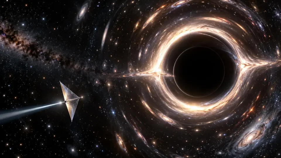 Laser-powered nanocraft could reach a nearby black hole within a century to test gravity