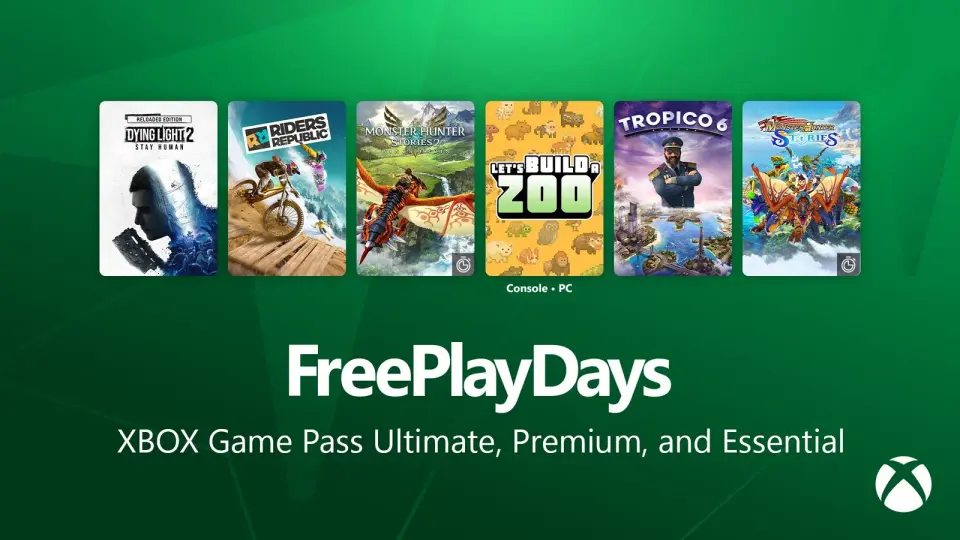 Xbox Free Play Days Feature Dying Light 2, Tropico 6, and Riders Republic
