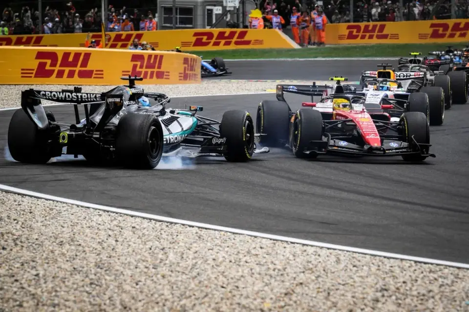 Ferrari brands Spa penalty on Hamilton as 'mega harsh' in Belgian GP