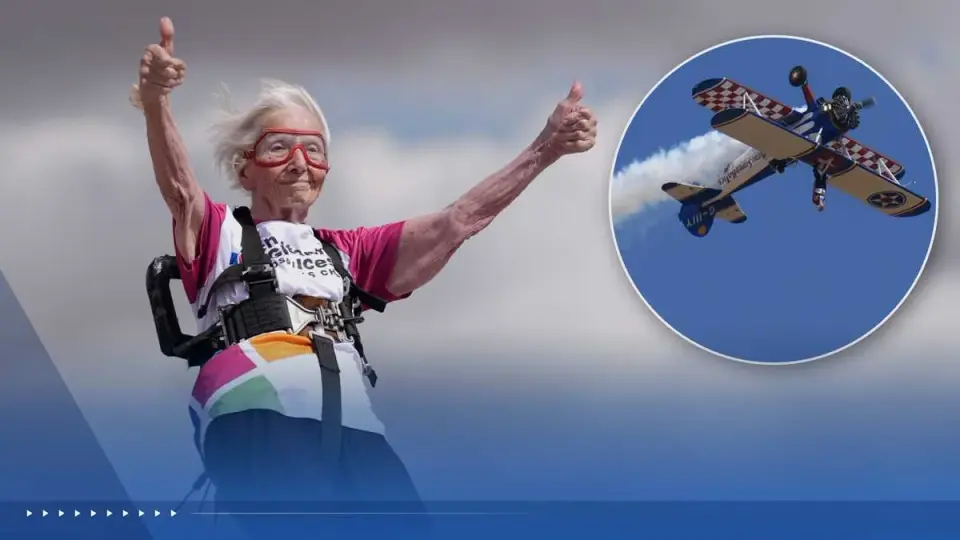 97-year-old Brit secures record as oldest female wing walker