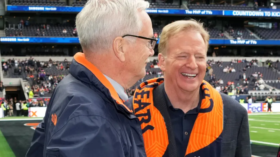Goodell and Pat Ryan join Pritzker in Chicago to push Bears stadium talks