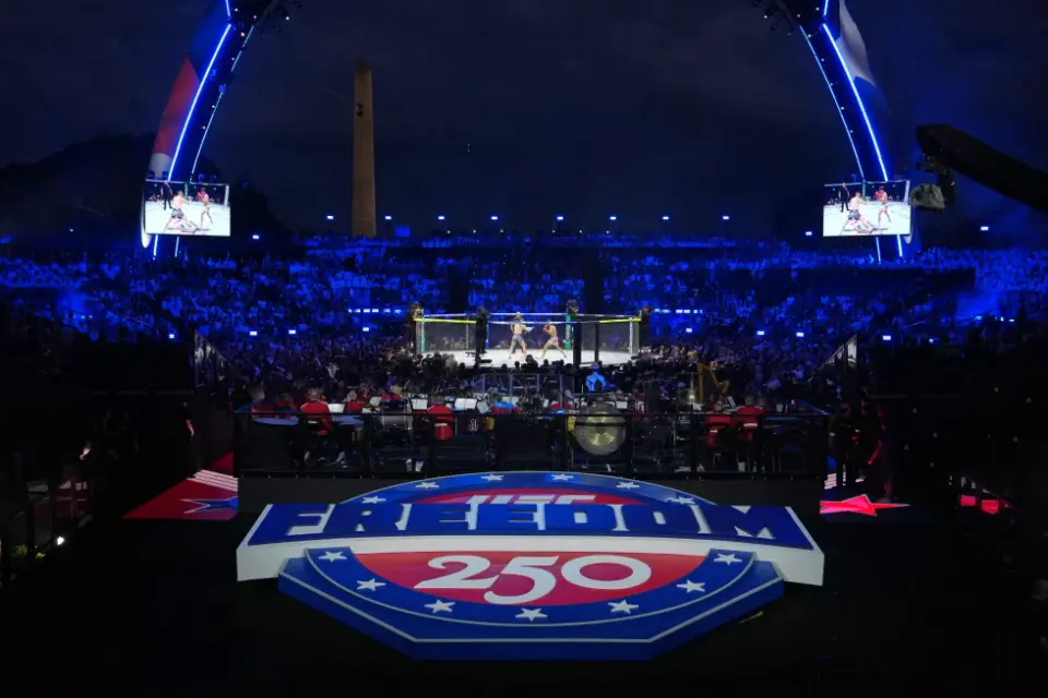 Gaethje claims lightweight title on White House lawn as Freedom 250 entertains Trump birthday spectacle