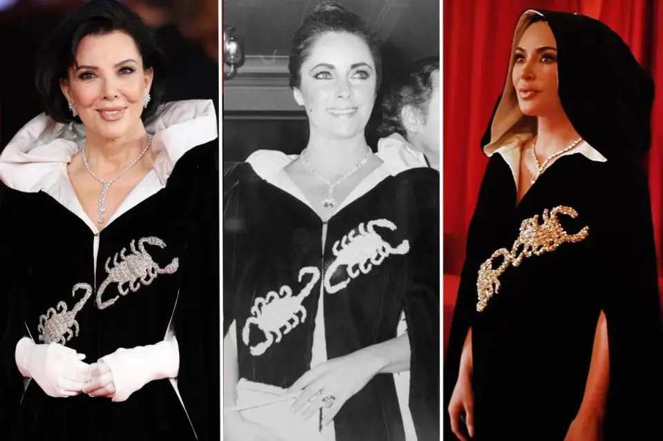Kardashian and Jenner Share Elizabeth Taylor’s Historic Cape for 'All's Fair' Premiere