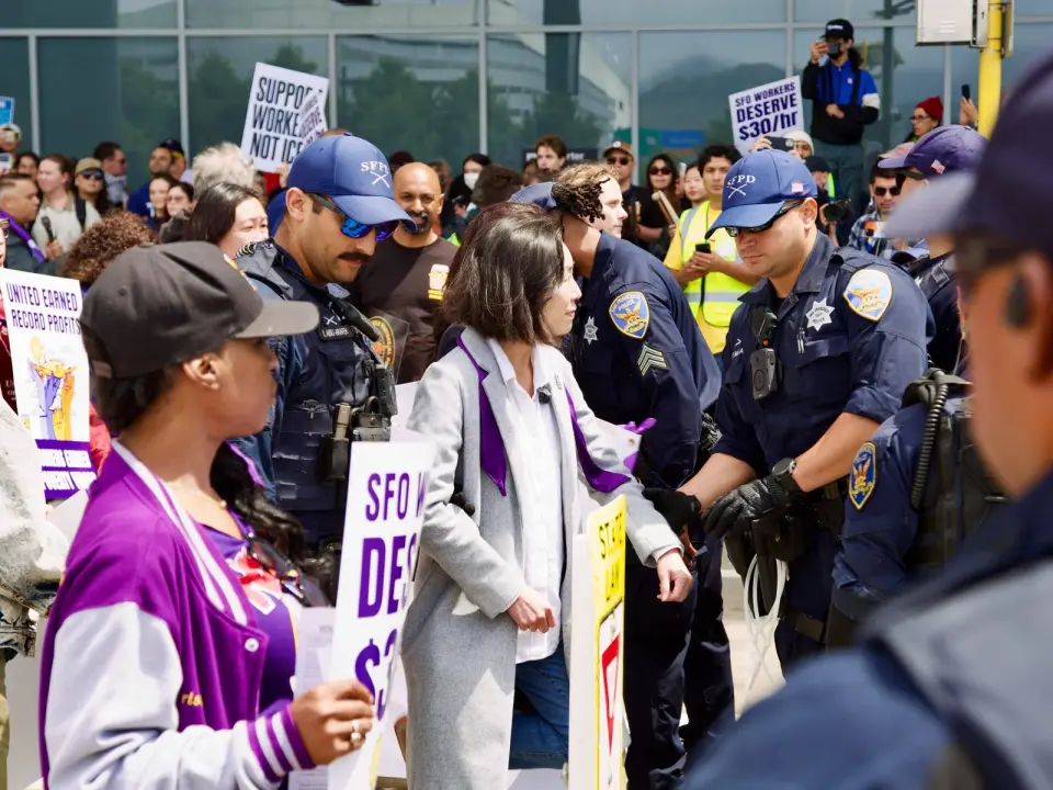 SF Officials Arrested at SFO During May Day Protest Over ICE and Airport Wages