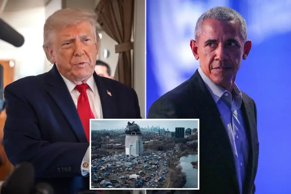 Trump Trolls Obama Library With AI Vision of Decay