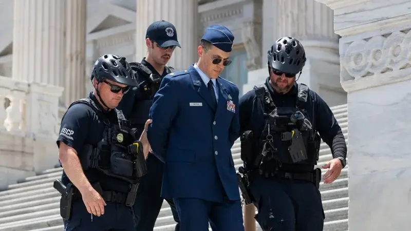 Capitol protestant airman: detention deepens after impeachment call
