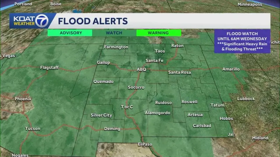 New Mexico faces multi-day flash flood threat from Hurricane Polo remnants