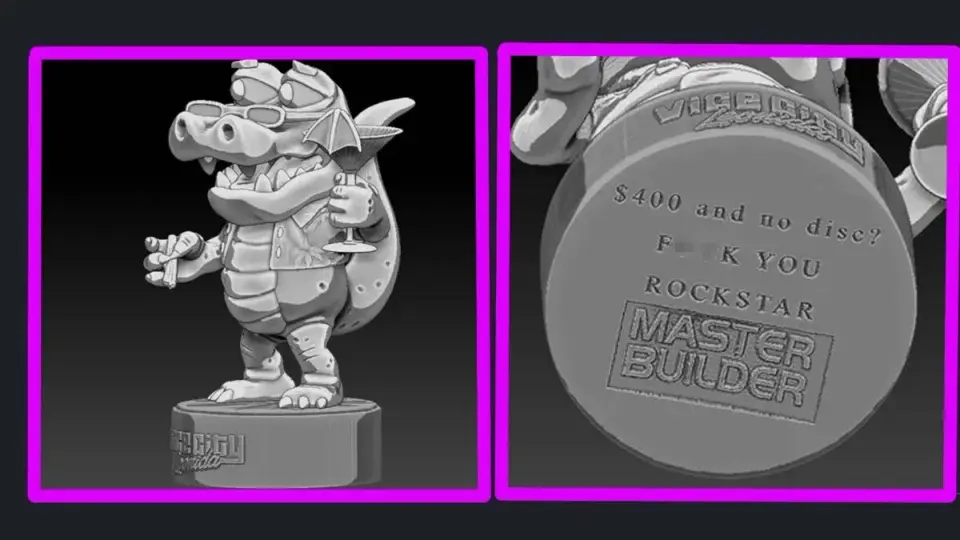 Fan 3D-Prints GTA 6 Collector’s Gator Statue in Protest of $400 Price and No Disc