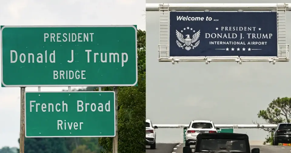 Trump earns two public renamings in one day: a Florida airport and a Tennessee bridge