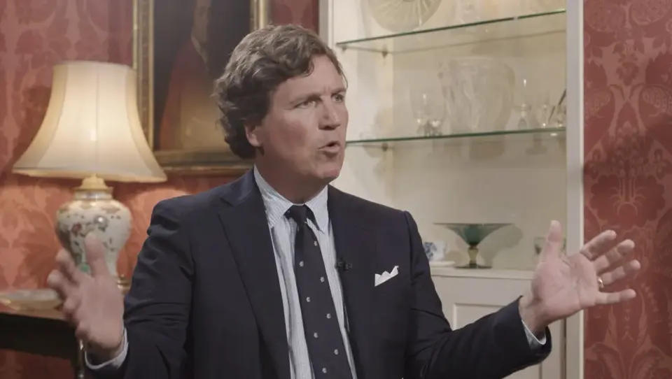 Historian Andrew Roberts Debunks Tucker Carlson's WWII Revisionism in Rees-Mogg Interview
