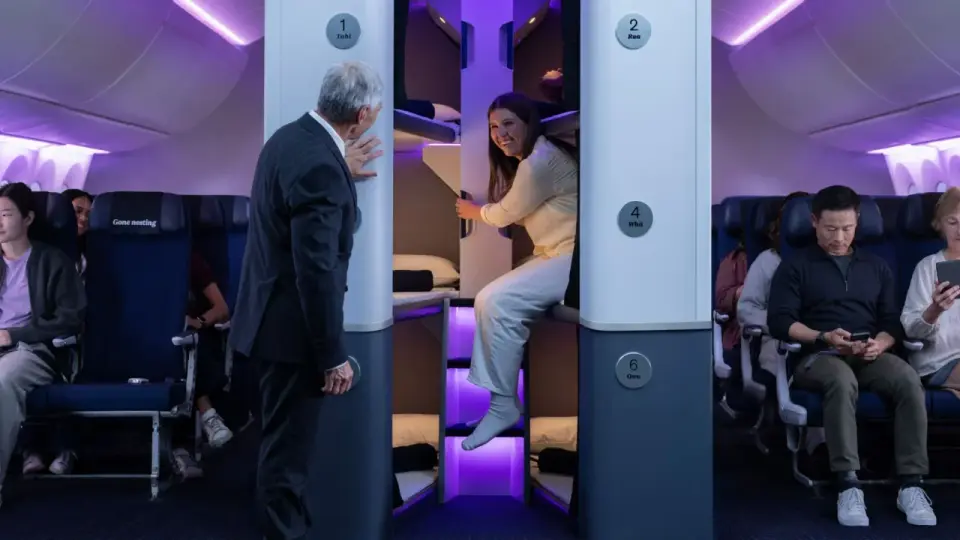 Air NZ debuts six-bunk Skynest pods to transform long-haul economy rest