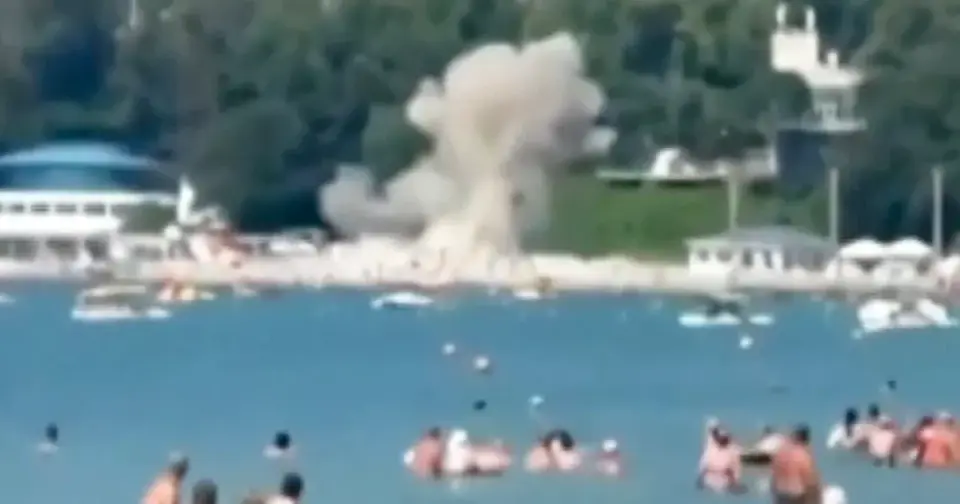 Drone strike on Russian beach spurs blame game between Moscow and Kyiv