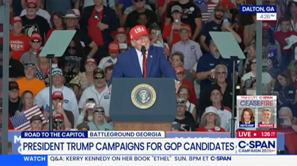 Trump’s Georgia Rally: Physical Jabs, Pro Athlete Support, and Protest Disruptions