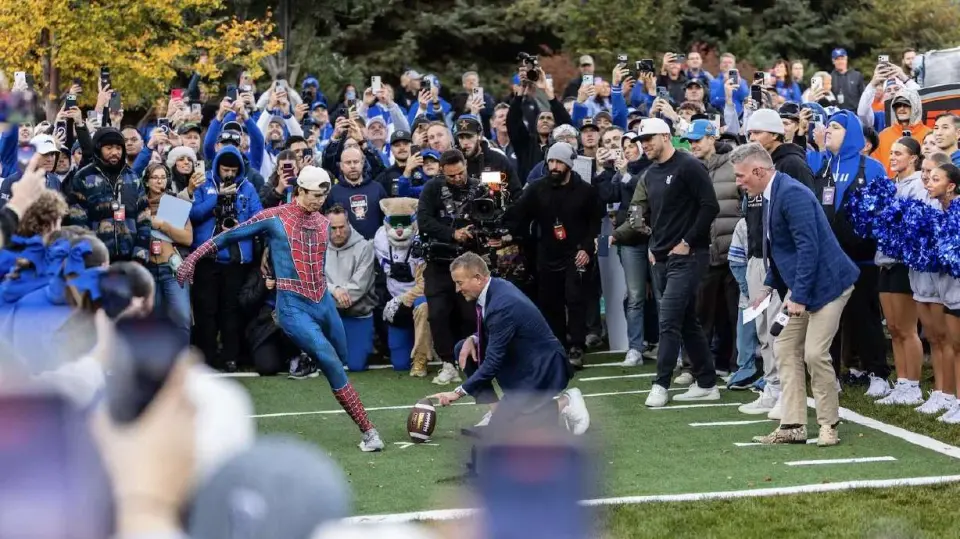 BYU Fan in Spider-Man Suit Wins $3M at ESPN's Provo GameDay