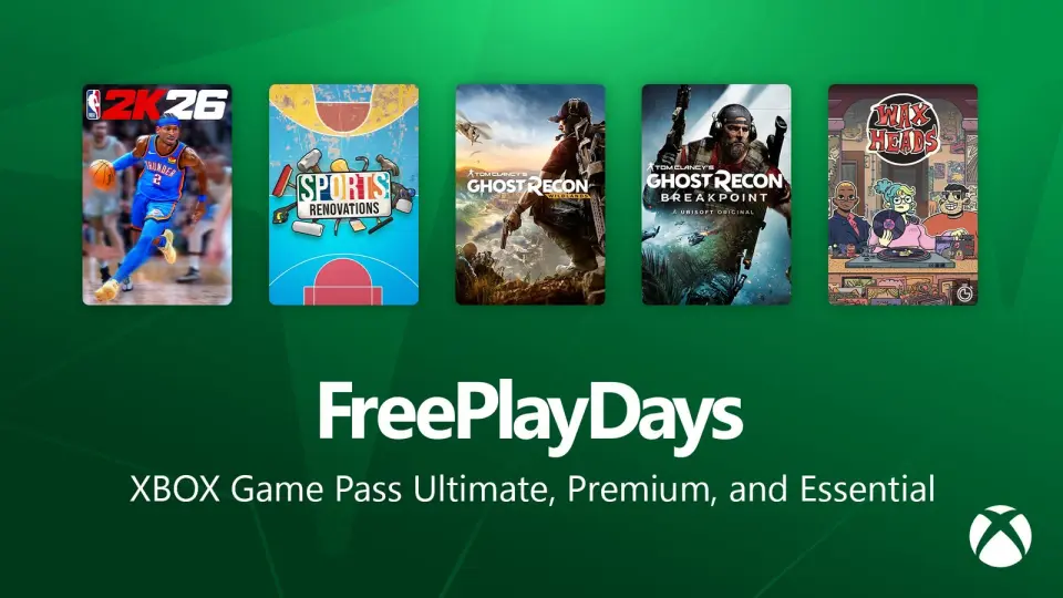 Xbox Free Play Days Kickoff: NBA 2K26, Ghost Recon Breakpoint & Wildlands, Wax Heads