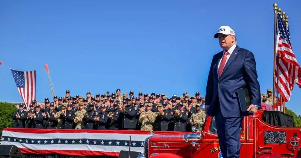 Trump claims firefighters carried him to safety near Ground Zero after 9/11
