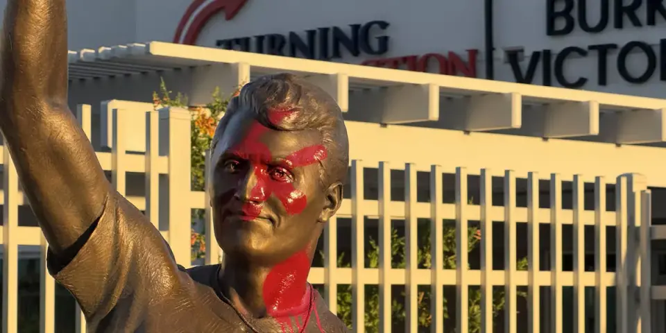 Vandals Strike Charlie Kirk Statue at TPUSA Phoenix HQ