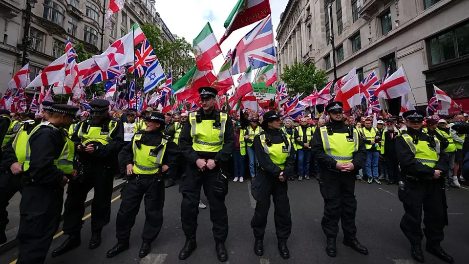 London's rival marches test security as police deploy thousands