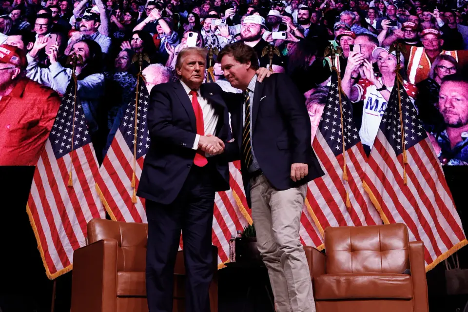 Carlson’s favorability plummets as Trump lashes out