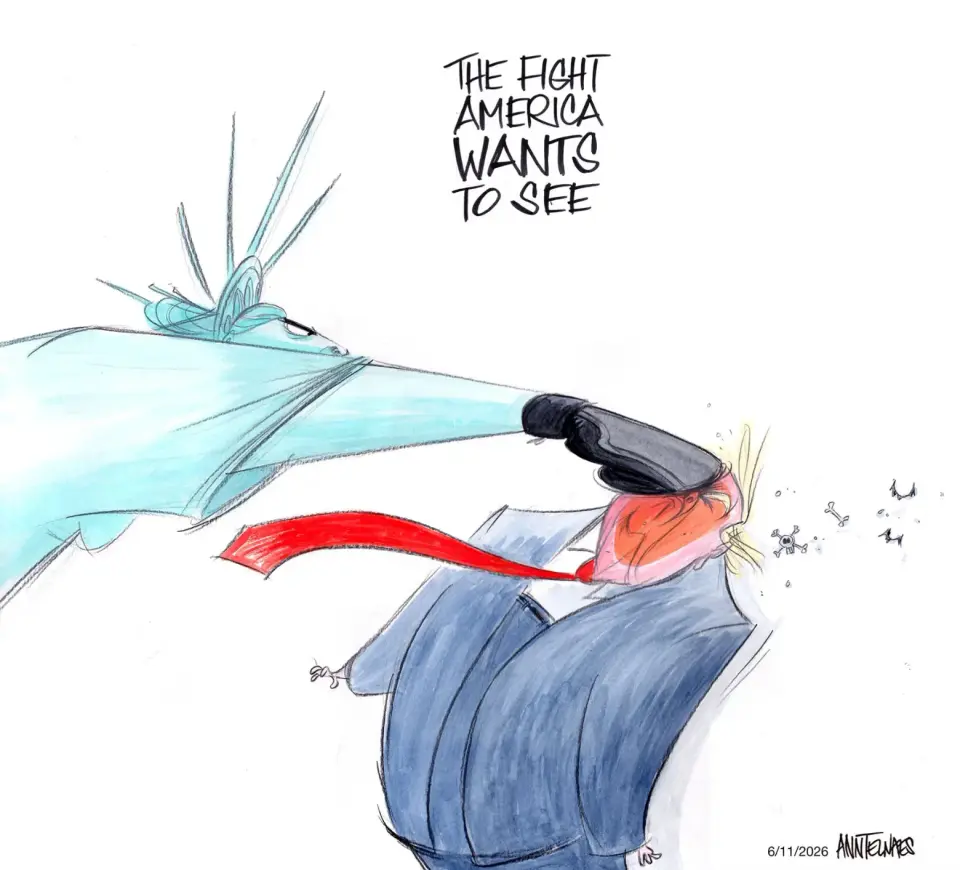 Cartoon Chronicles: Trump, Goldfinger, and World Cup 2026 in Daily Kos’ Editorial Diary