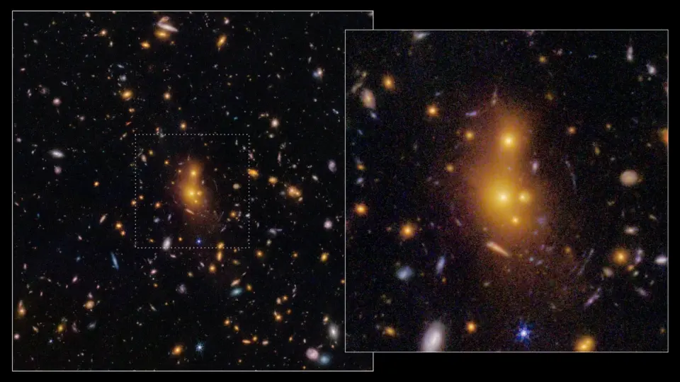 James Webb Spots Ancient Galaxy Cluster Acting as a Cosmic Magnifier