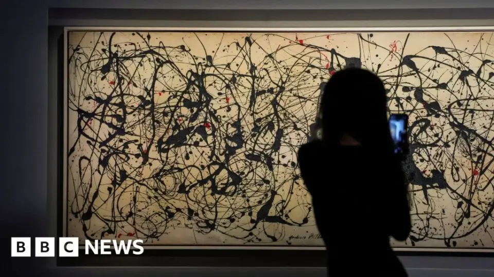 Pollock drip masterpiece fetches $181 million at Christie's, setting a new auction record