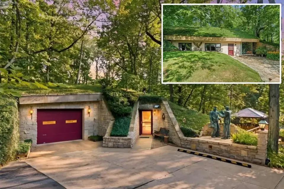 Ohio’s Underground Concrete Home Lists for $850K, Featuring a Grass Roof and No Gutter Maintenance