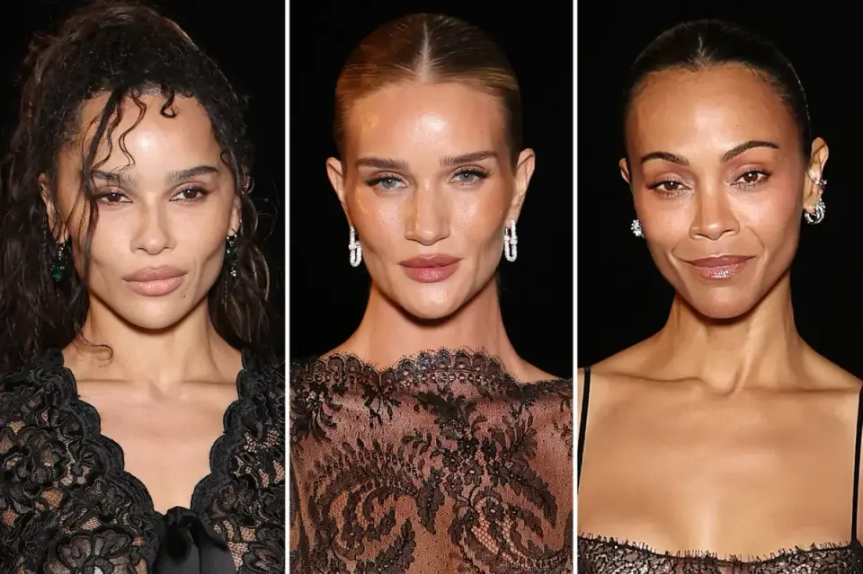 Saint Laurent's 10th Anniversary Show Blends Gold Opulence with Sheer Lace